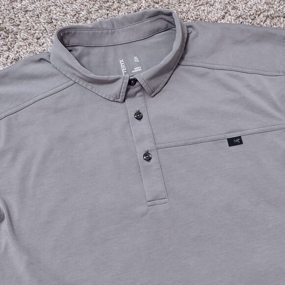 Arc'teryx Other - Arcteryx Captive SS Polo Shirt Mens XL Gray Lightweight Performance Stretch